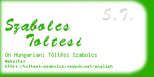 szabolcs toltesi business card